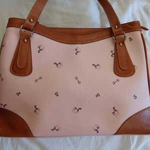 HORSE MOTIF PETUCSO- HORSE AND BIT PINK PURSE